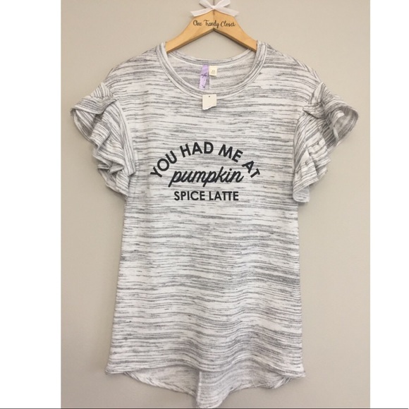 Francesca's Collections Tops - NWT You Had Me At Pumpkin Spice Latte Graphic Tee